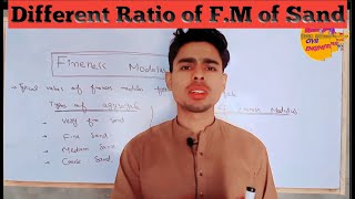 WHAT IS FINENESS MODULUS  RATIO OF FM OF FINE AGGREGATE SAND [upl. by Cleodell212]