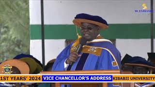 Vice Chancellors Address  1st years 2024 Kibabii University [upl. by Anitserp]