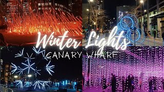 Canary Wharf Winter Lights Festival 2024  Free Thing To Do In London in January [upl. by Htiduy872]