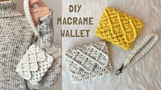 DIY  Macrame wallet tutorial  Cartera de macrame  마크라메 지갑 [upl. by Davy]