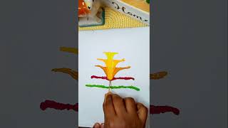 Thread Painting  Easy and Beautiful thread painting idea diy threadart [upl. by Noyr]