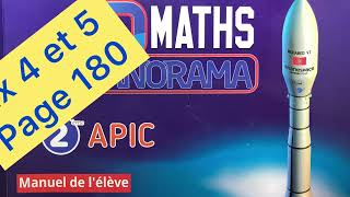 Panorama Maths 2AC page 180 Exercices 4 et 5 Triangle rectangle [upl. by Pollard]