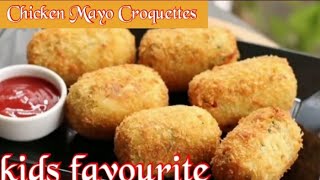 chicken mayo Croquettes recipe Croquettesrecipe easysnackrecipe [upl. by Grekin]