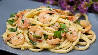 ПАСТА С КРЕВЕТКАМИ в сливочном соусе  PASTA WITH SHRIMP [upl. by Mullane]