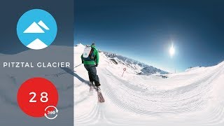 Red 28  360 VR  Pitztal Glacier Austria  Piste View [upl. by Ynafets]