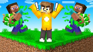 My VIEWERS Stole All My MONEY In Minecraft Sky Block [upl. by Ellenwad]