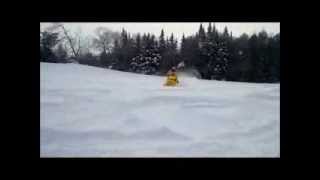 1970 SkiDoo Olympique 335 Vintage riding [upl. by Oretos468]