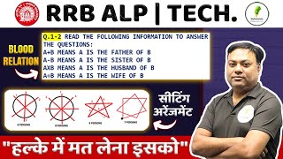 Blood Relation amp Setting Arrangement I ये पढ़ लो पास हो जाओगे I RRB ALP CBT 1 Exam I Reasoning I [upl. by Akemahc]