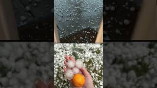 Severe hail storms in Canada the city of Calgary was very affected on August 5 2024 [upl. by Arnuad]