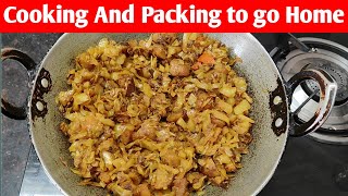 Sunday Cooking  Packing And Preparation to go Home  Patta Gobhi Aur Aalu Recipe  ManayaVlogs1 [upl. by Omari919]