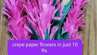 How to make easy crepe paper flowers crepe paper flowers ideas [upl. by Kanter78]