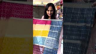 9404041966 Booking number WhatsApp only silk zari colourful checks pattern bandhej saree available [upl. by Riamu]