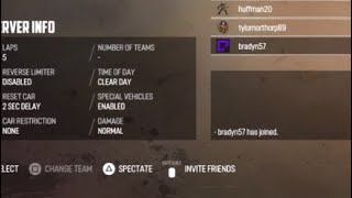 Wreckfest PS4  how to invite friends [upl. by Nyar]