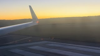 Delta A321 Sunset Takeoff with Beautiful Dual Thrust Reduction — RDU  SLC [upl. by Obla]