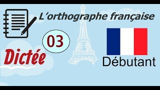 L’orthographe française  Dictée Débutant 03 [upl. by Lemrahc]