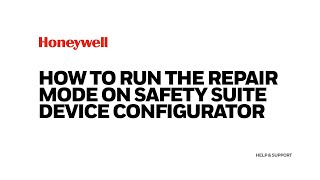 How to run the Repair mode on Safety Suite Device Configurator [upl. by Acemahs]