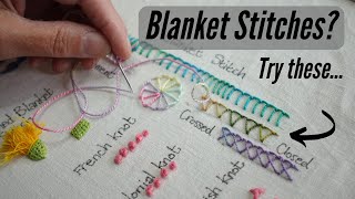 4 variations on the basic blanket stitch for you to try [upl. by Zul153]