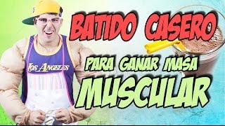 Batido fitness casero para aumentar masa muscular  Recetas Fitness [upl. by Gascony]