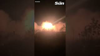 Ukrainian antiaircraft guns shoot down Russian Kh59 missiles shorts [upl. by Khudari]