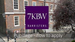 7KBW  How to Apply for Pupillage [upl. by Ennaillek]