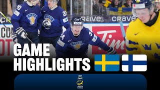 Highlights Sweden vs Finland  2024 WorldJuniors [upl. by Adarbil]