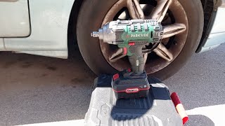 Test quasi fallito Avvitatore a impulsi Parkside 400 Nm impact driver Smontagomme auto [upl. by Brice94]