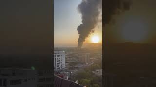 Fire in factory at Hayatabad Peshawar [upl. by Ilonka]