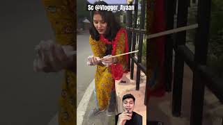 MAKAN PERMEN KAPAS ADIK ⁉️ VloggerAyaan funny comedy holi [upl. by Shirlee]