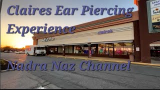 Claires Ear Piercing Experience sayMashAllah [upl. by Enitsud863]