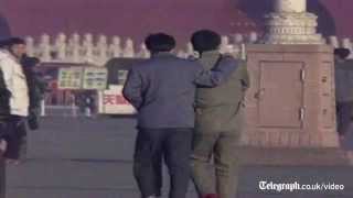 Archive footage 25th anniversary of Tiananmen Square massacre [upl. by Gelasias]