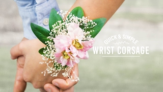 DIY Elastic Wrist Corsage  Quick and Simple [upl. by Tiffany]