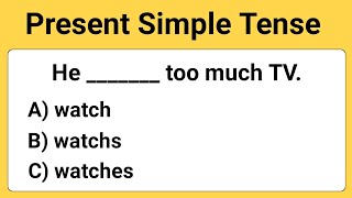 Present Simple Tense Quiz। Grammar Quiz। English Grammar Test [upl. by Ala842]