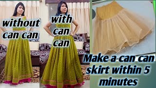 DIY Hack How To Make A CANCAN SKIRT Within 5 minutes [upl. by Montgomery505]