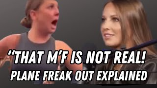 Plane Freak Out Lady Tells Her Story “That M’fr is Not Real” Outburst on Plane [upl. by Ahsiatal]