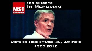 100 Singers  In Memoriam DIETRICH FISCHERDIESKAU [upl. by Theodora]