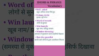 IDIOMS amp PHRASES with meaning IELTS vocabulary How to learn English [upl. by Sumahs688]