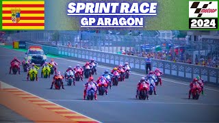 🏁 RESUMEN  CARRERA AL SPRINT  GP de ARAGÓN  MotoGP 2024 🏁 [upl. by Neyrb]