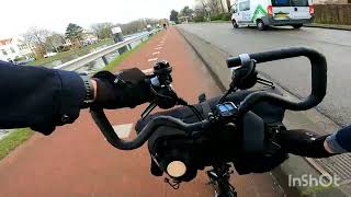 Brompton ride from Delft to Den Haag NL [upl. by Ijuy494]