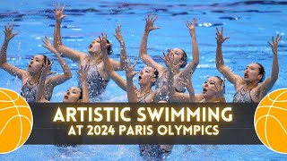 Artistic swimming at 2024 Paris Olympics artisticswimming olympics2024 parisolympics2024 [upl. by Yrreg]