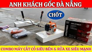 Rodai Miễn Phí Giúp Khách Combo Máy Cắt Cỏ STIHL FS250  Rửa Xe Gia Đình AMAXTOOLS ARX  2750CN [upl. by Nostaw]