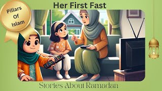 Her First Fast  Kids Stories about Ramadan  Ramadan for kids videos  Pillars of Islam Series [upl. by Zile]