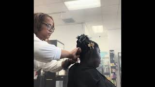 Natural hair Blowout by a Dominican hair stylist [upl. by Otreblif]