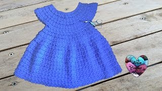 Robe toutes tailles crochet facile 12  Dress crochet easy all sizes [upl. by Arehs217]