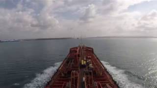 Monjasa tanker MT Accra transiting the Panama Canal in January 2019 [upl. by Anderea]