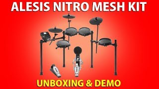 ALESIS Nitro Mesh Kit Electronic DRUMS • UNBOXING amp DEMO [upl. by Nauwtna]