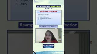 HIV amp Anesthesia Implications Part2  Dr Jhanvi Bajaj  Anesthesia Residency [upl. by Friday]