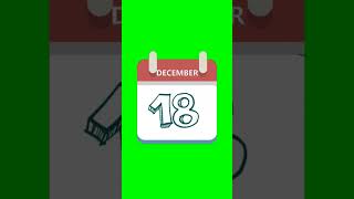 Green Screen Calendar December I No Copyright I Free Download I greenscreen greenscreenvideo [upl. by Tirma126]