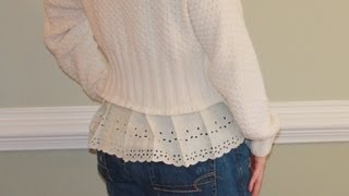 DIY Sweater Refashioning Easy Sewing Project [upl. by Tristram]