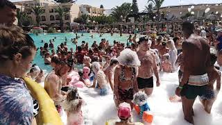 Palmyra Aquapark Kantaoui  Soviva Resort Tunisia MOUSSEPARTY foam Tunisie Port ElKantaoui [upl. by Thar]