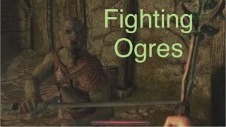 Fighting Ogres Skyrim [upl. by Sullecram]